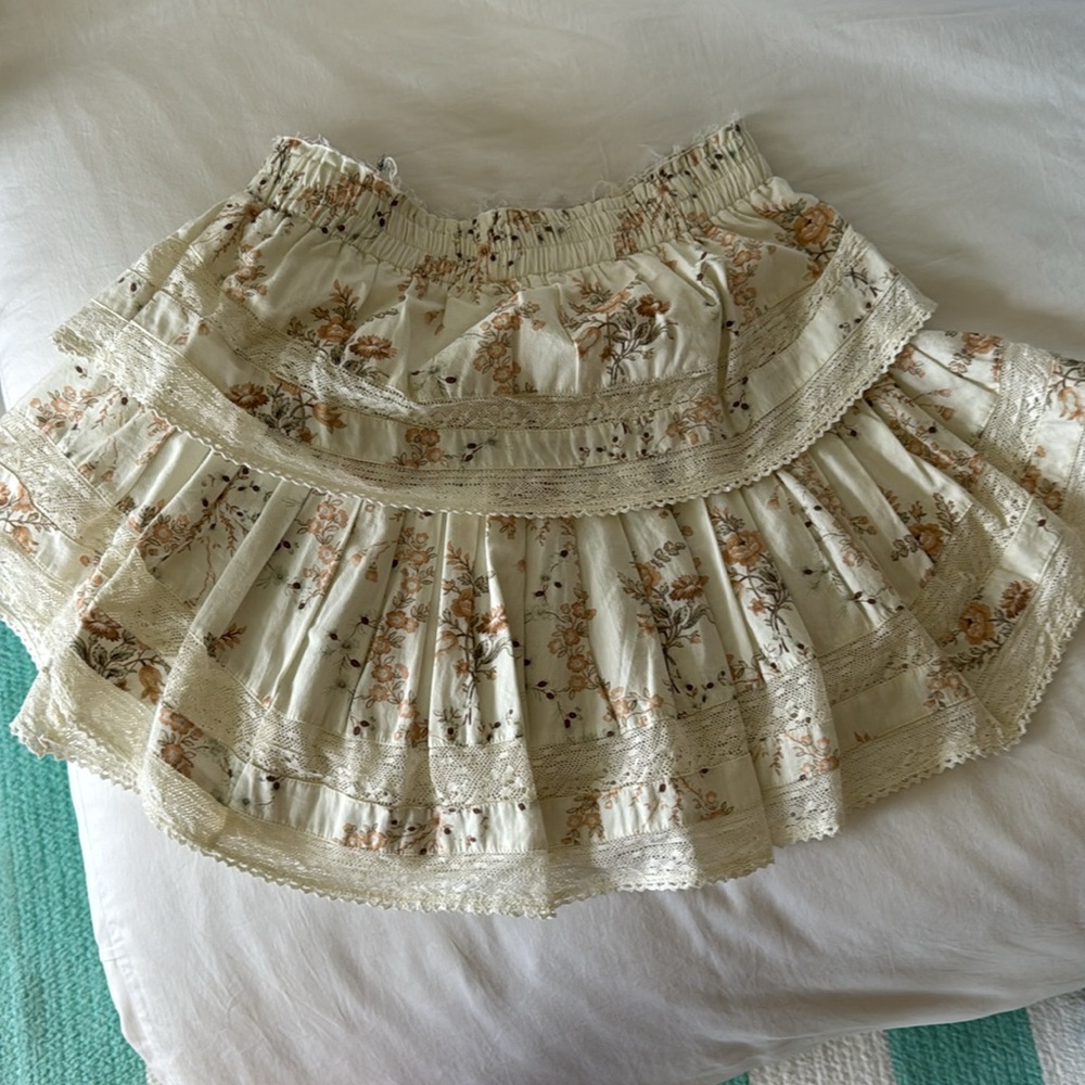LoveShackFancy Ruffle Mini Skirt - Picture 3 of 3